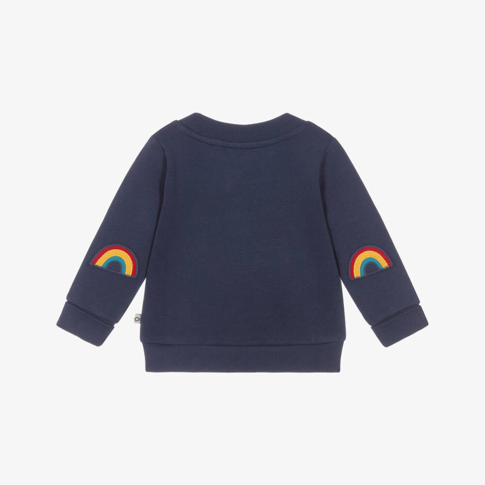 Frugi-Navy Jeep And Rainbow Sweatshirt | Childrensalon Outlet