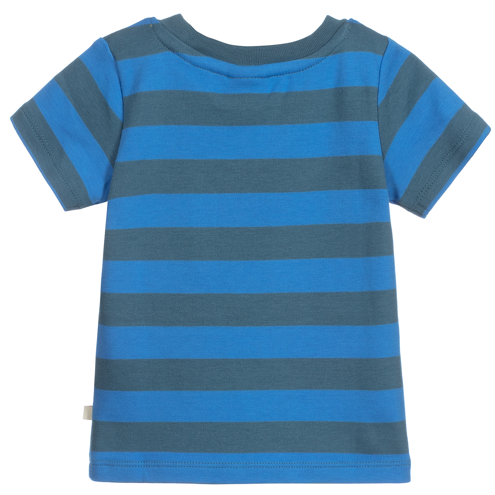 Frugi-Голубая футболка из органического хлопка | Childrensalon Outlet