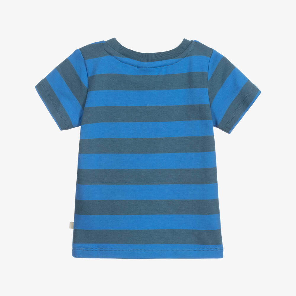Frugi-Organic Cotton Blue T-Shirt | Childrensalon Outlet
