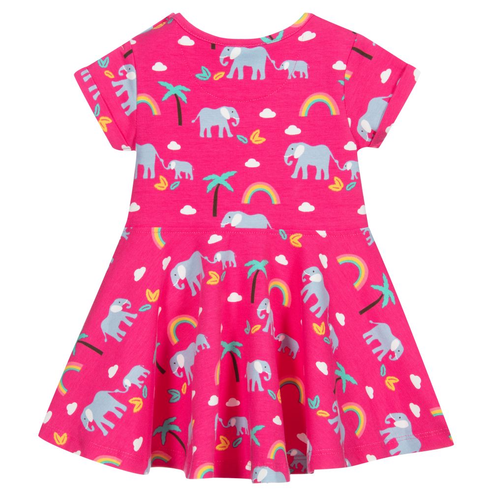 Frugi-Pink Organic Cotton Dress  | Childrensalon Outlet