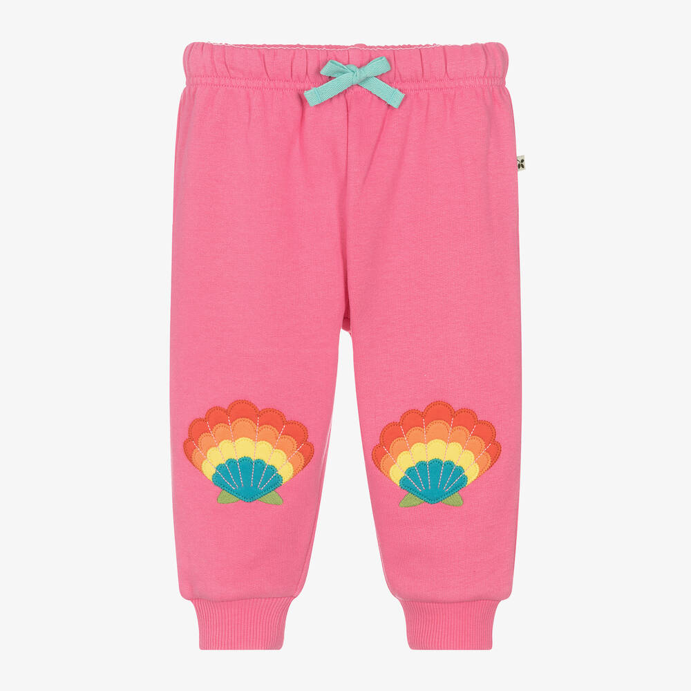 Frugi Pink Organic Cotton Shell Joggers Childrensalon Outlet