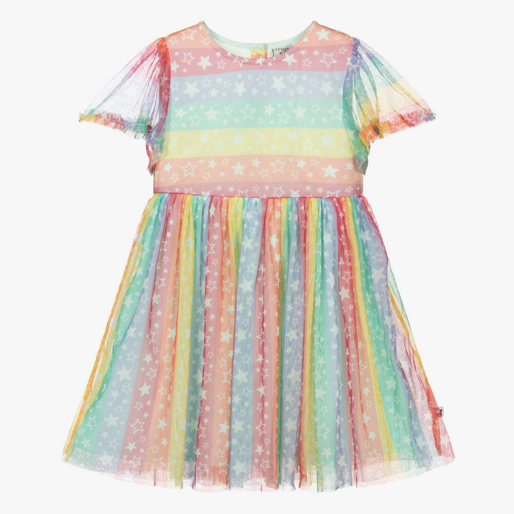 Frugi-Pink Rainbow Dress | Childrensalon Outlet