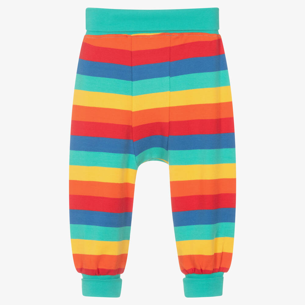 Frugi - Rainbow Striped Cotton Trousers | Childrensalon