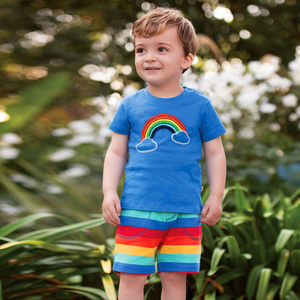 Frugi-Striped Organic Cotton Shorts | Childrensalon Outlet