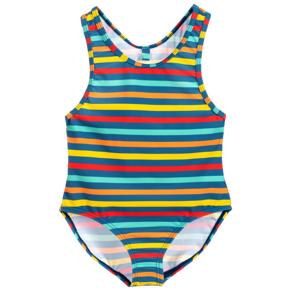 Frugi-Striped Swimsuit (UPF50+) | Childrensalon Outlet