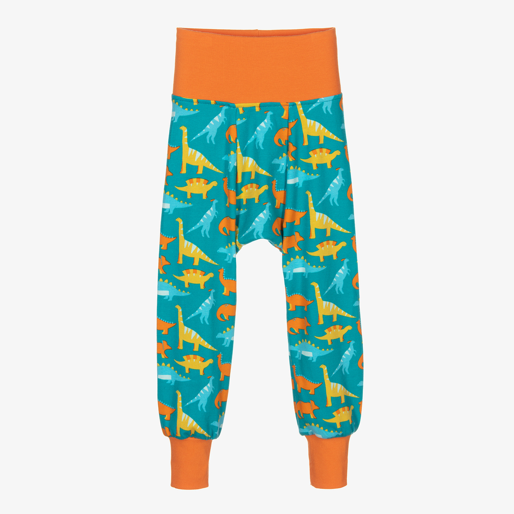 Frugi-Turquoise Blue Cotton Joggers | Childrensalon Outlet