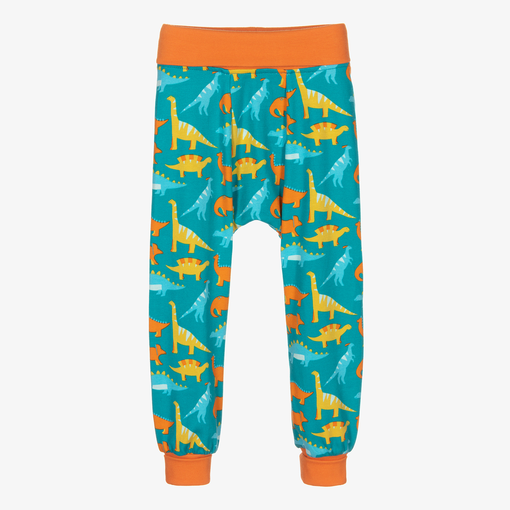 Frugi - Turquoise Blue Cotton Joggers | Childrensalon