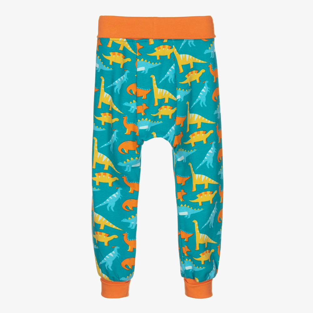 Frugi-Turquoise Blue Cotton Joggers | Childrensalon Outlet