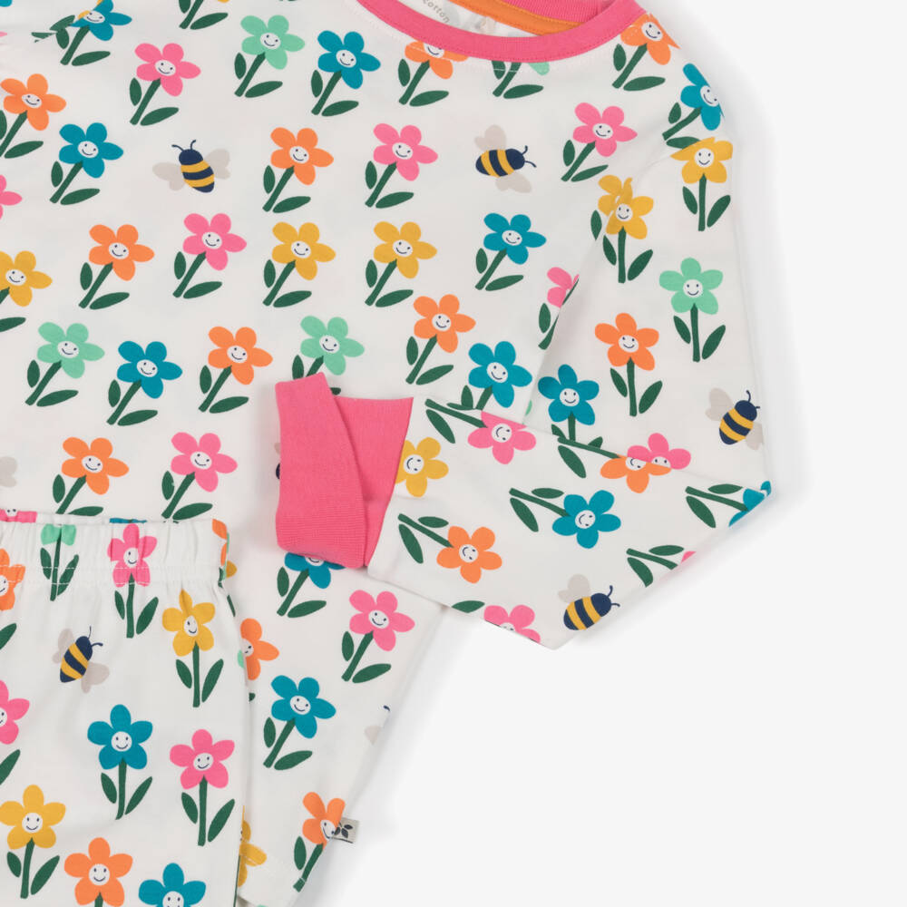 Frugi-White Floral Pyjamas | Childrensalon Outlet