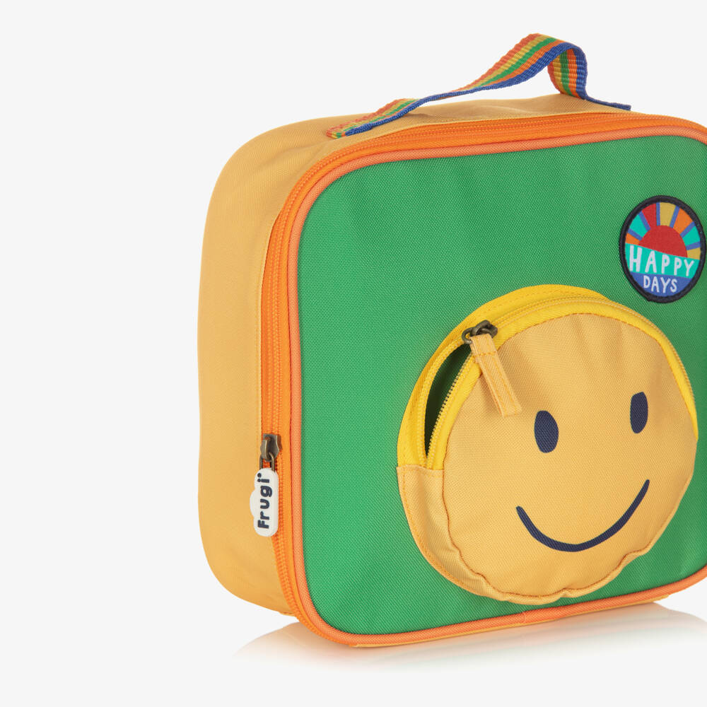 Frugi-Yellow Happy Face Lunch Bag (25cm) | Childrensalon Outlet