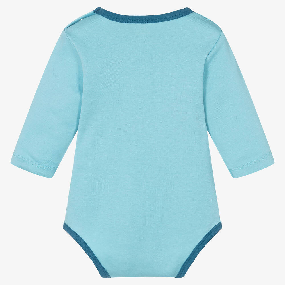 FS Baby-Baby Boys Blue Organic Cotton Bodyvest | Childrensalon Outlet