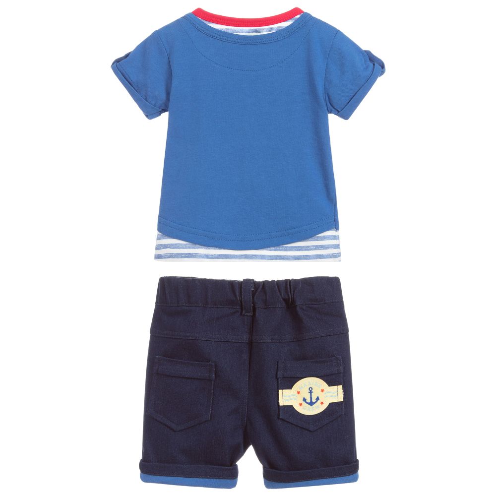 FS Baby - Baby Boys Blue Shorts Set | Childrensalon Outlet