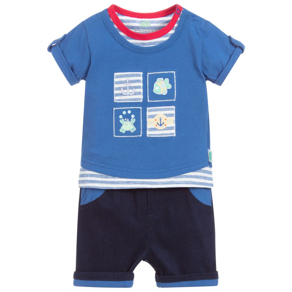 FS Baby - Baby Boys Blue Shorts Set | Childrensalon