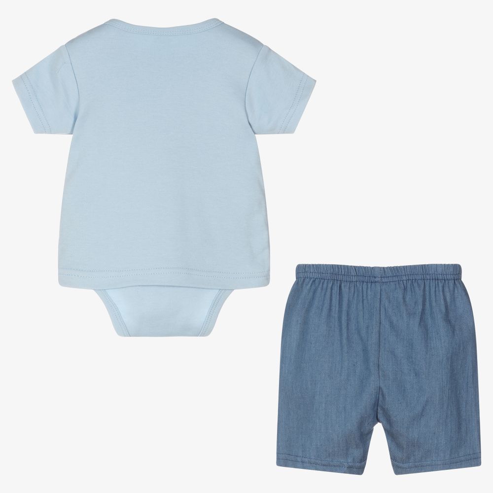 FS Baby-Baby Boys Blue Shorts Set | Childrensalon Outlet