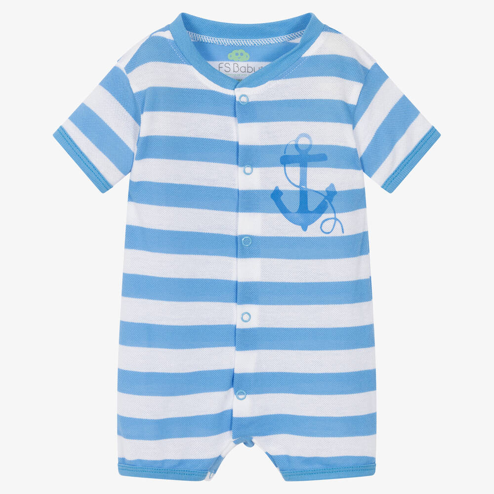 FS Baby - Baby Boys Blue Stripe Shortie | Childrensalon