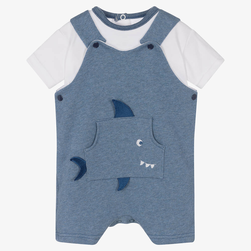 FS Baby Baby Boys Cotton Dungaree Set Childrensalon Outlet