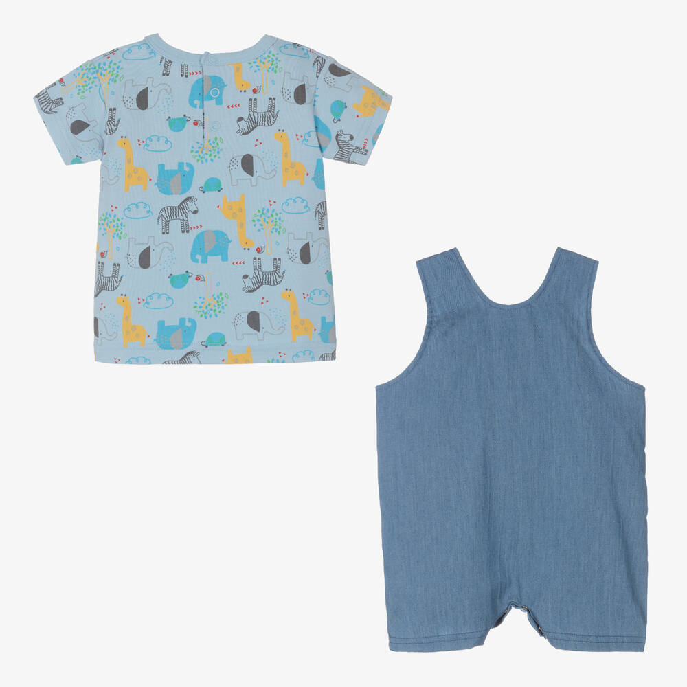FS Baby-Baby Boys Cotton Dungaree Set | Childrensalon Outlet