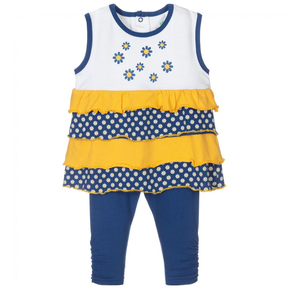FS Baby-Baby Girls Blue Leggings Set | Childrensalon Outlet