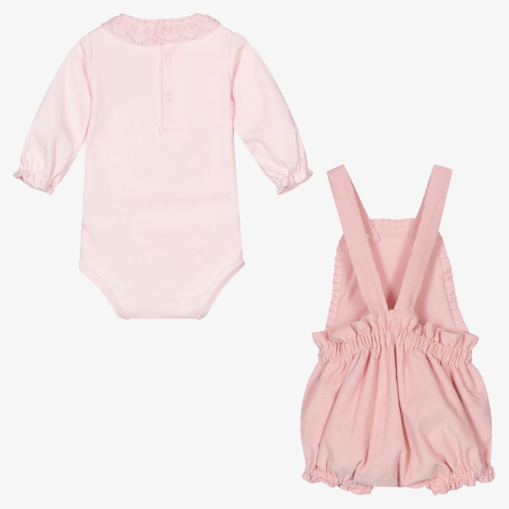 Baby girl dungaree set clearance