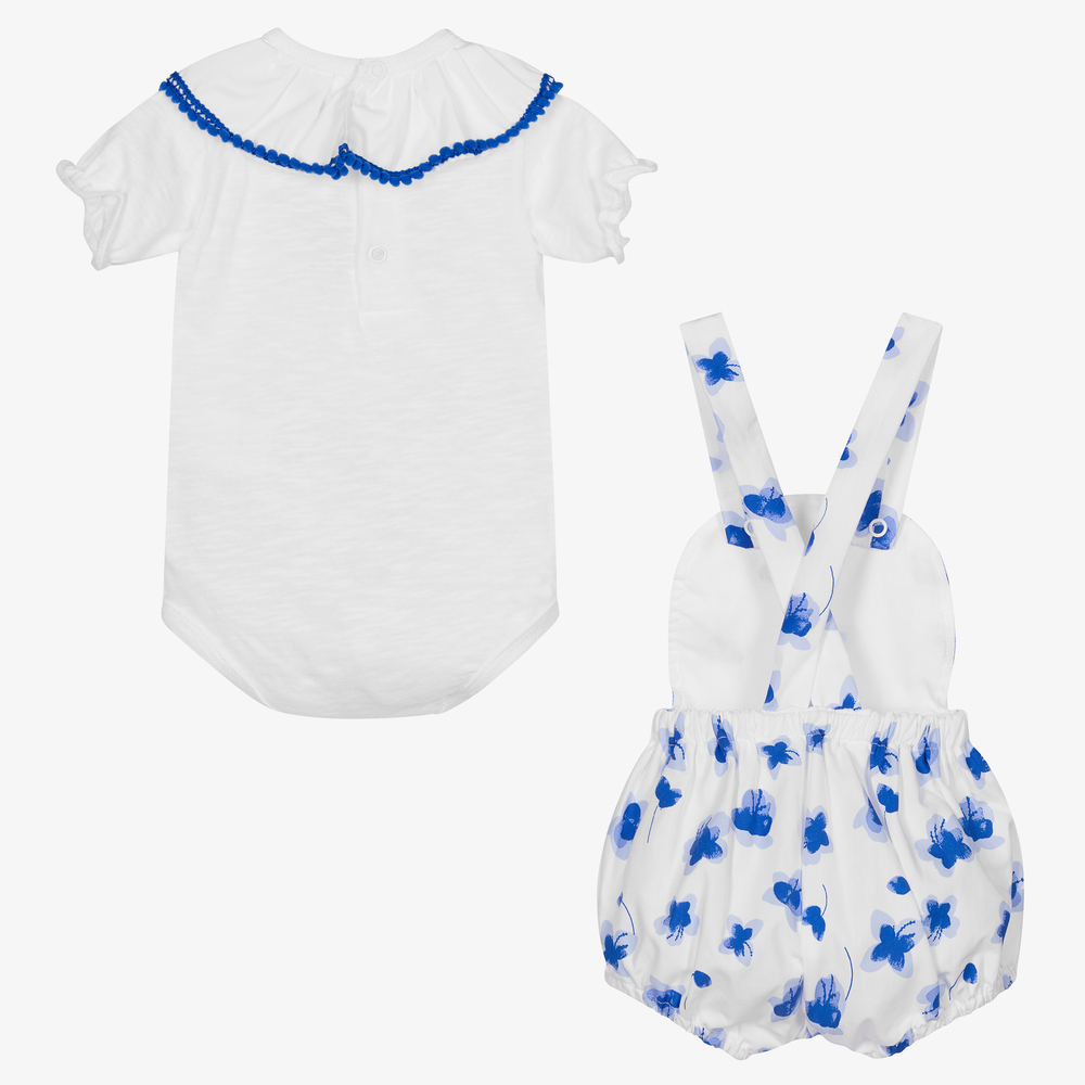 FS Baby-Baby Girls Cotton Dungaree Set | Childrensalon Outlet