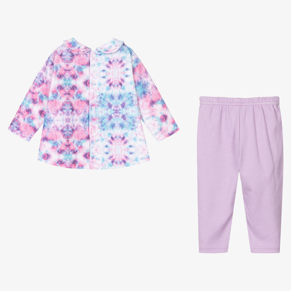 FS Baby-Baby Girls Cotton Purple Leggings Set | Childrensalon Outlet