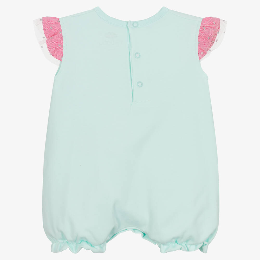 FS Baby-Baby Girls Green Cotton Unicorn Shortie | Childrensalon Outlet