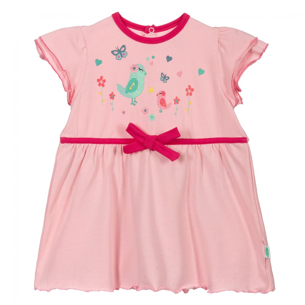 FS Baby - Baby Girls Pink Cotton Dress | Childrensalon
