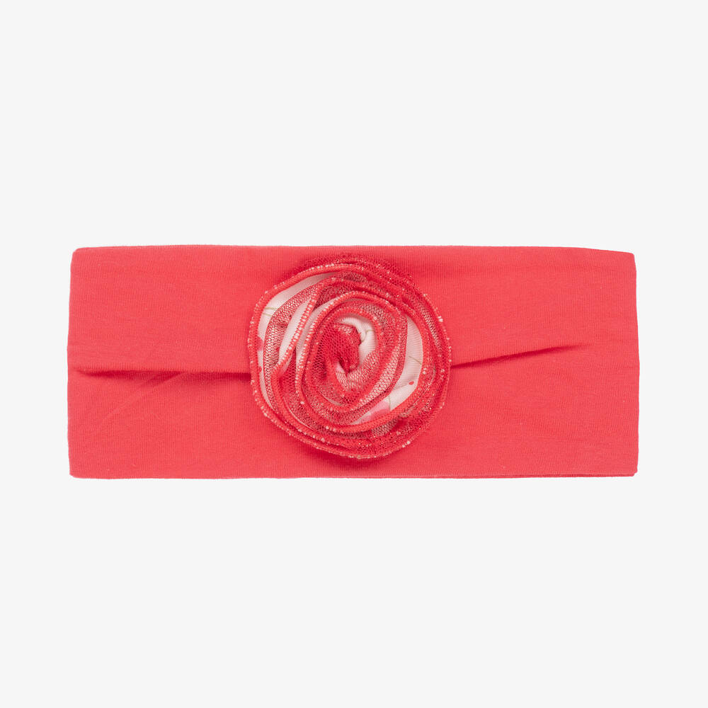 FS Baby - Baby Girls Pink Cotton Rose Headband | Childrensalon