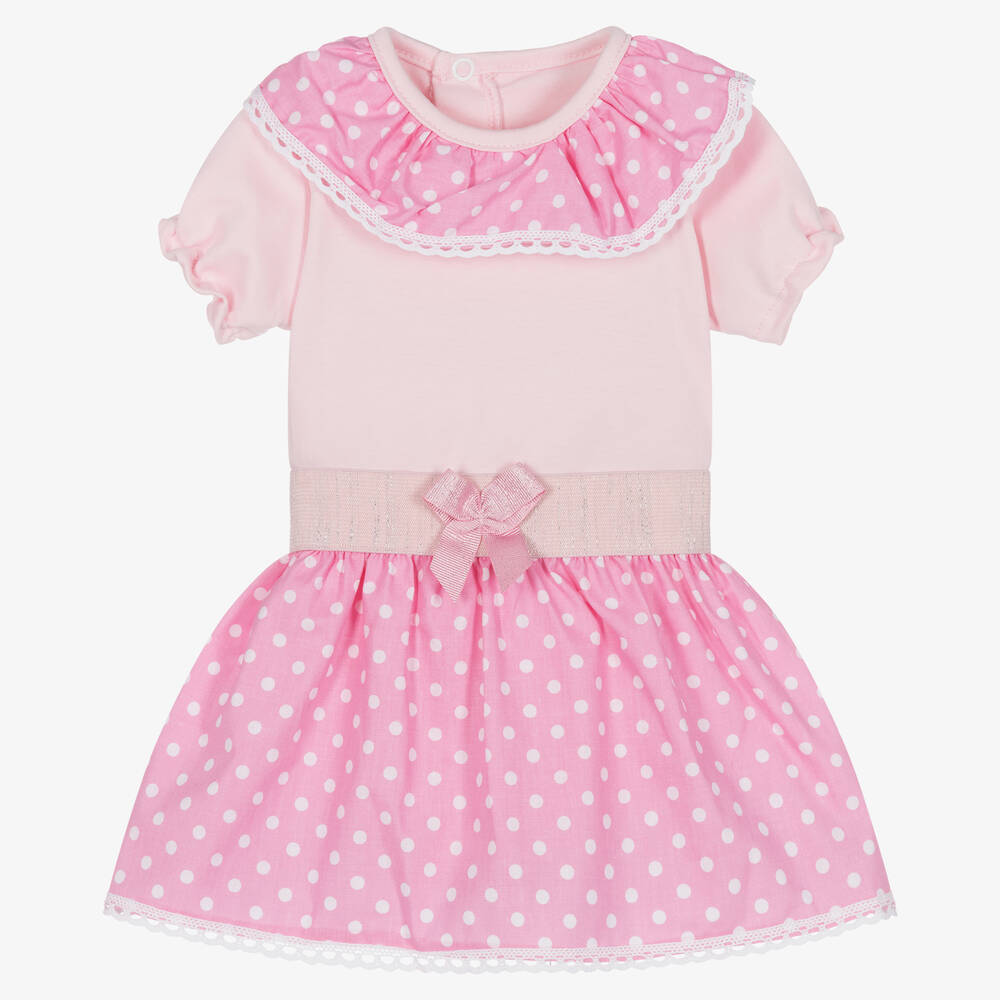 FS Baby - Baby Girls Pink Cotton Skirt Set | Childrensalon