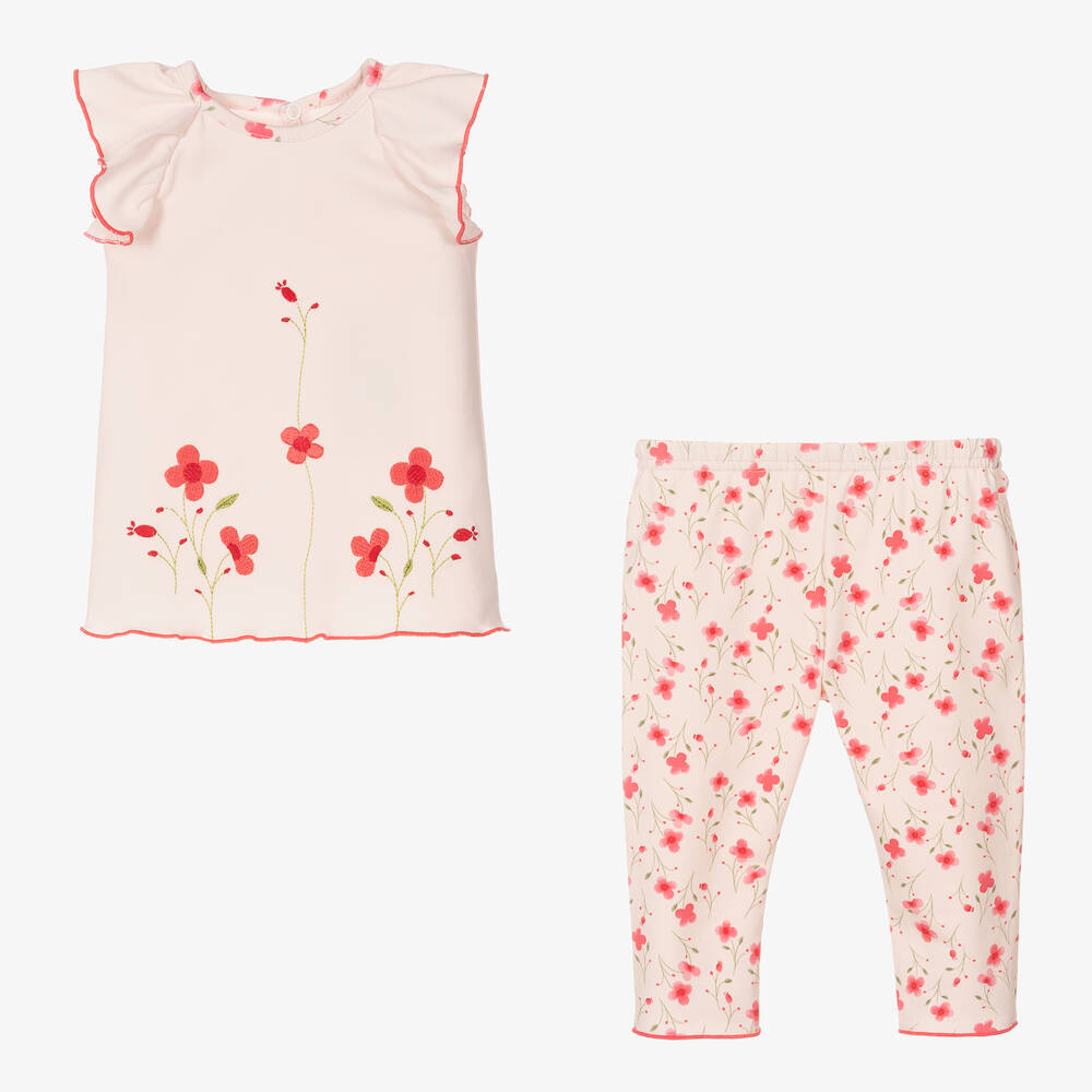 FS Baby-Baby Girls Pink Leggings Set | Childrensalon Outlet