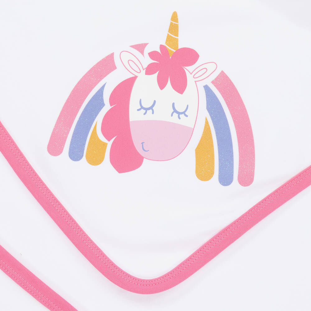 FS Baby-Baby Girls White Cotton Blanket (70cm) | Childrensalon Outlet