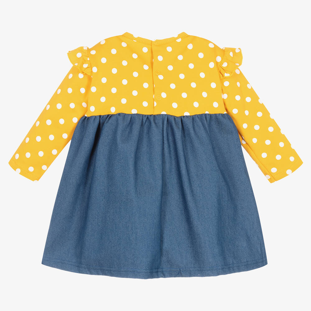 إف إس بيبي-Baby Girls Yellow & Blue Dress | Childrensalon Outlet