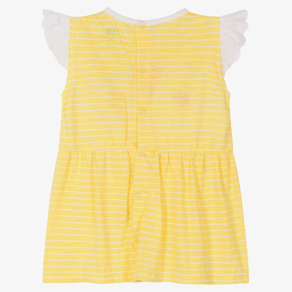 FS Baby-Baby Girls Yellow Cotton Dress | Childrensalon Outlet