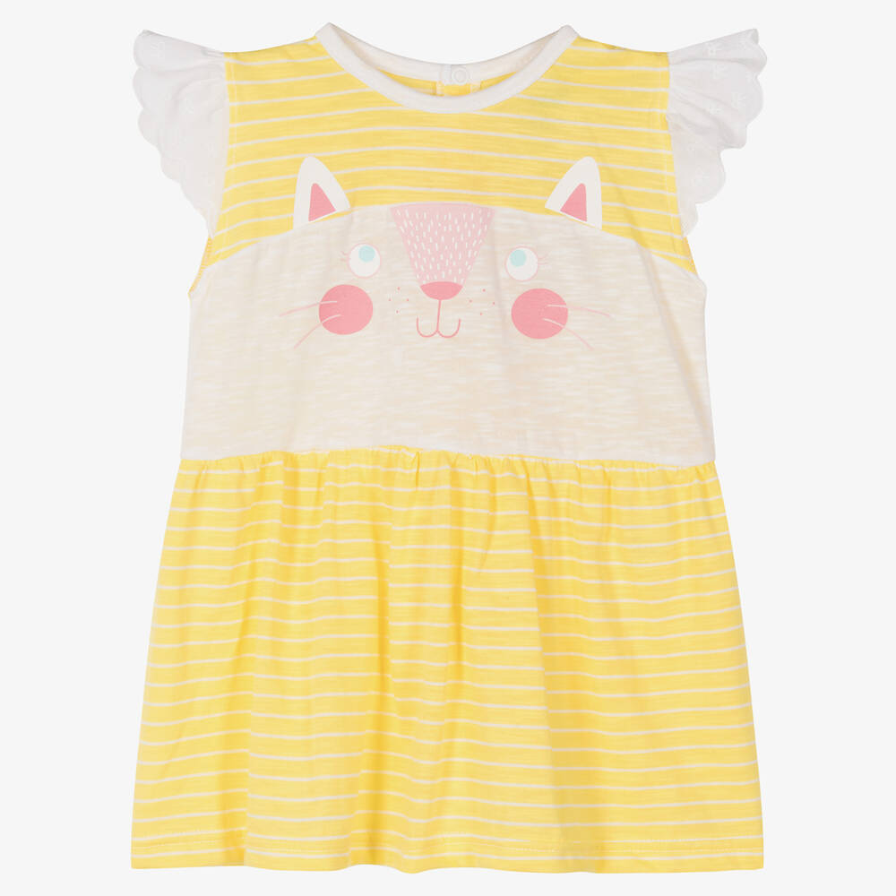 FS Baby - Baby Girls Yellow Cotton Dress | Childrensalon