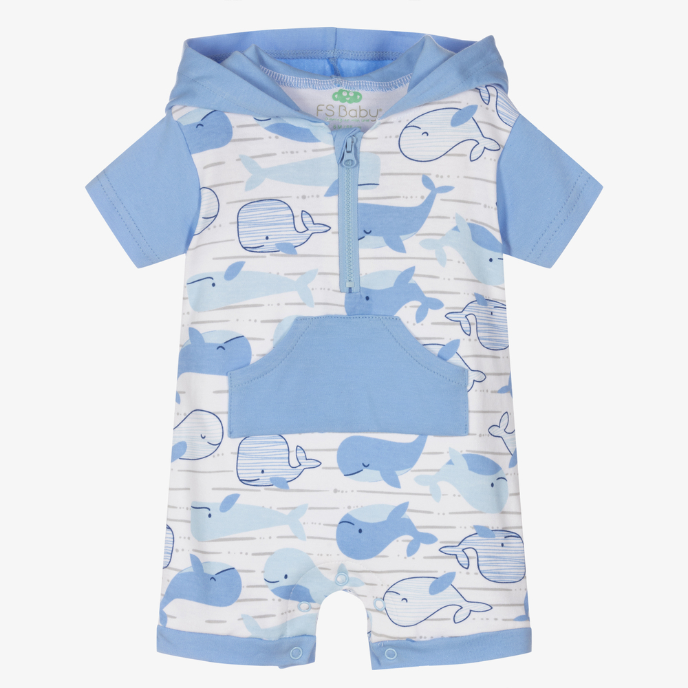 FS Baby - Blue Cotton Baby Shortie | Childrensalon