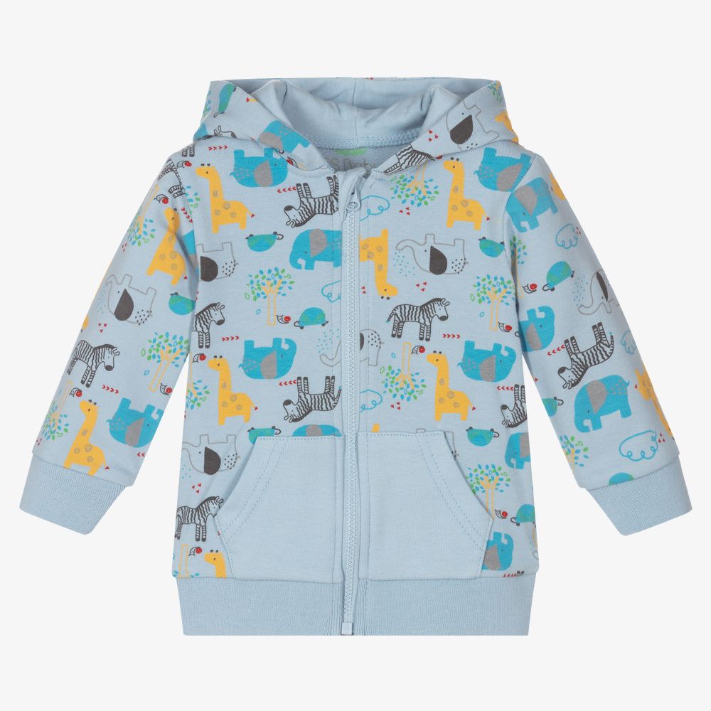 FS Baby - Blue Cotton Zip-Up Top | Childrensalon