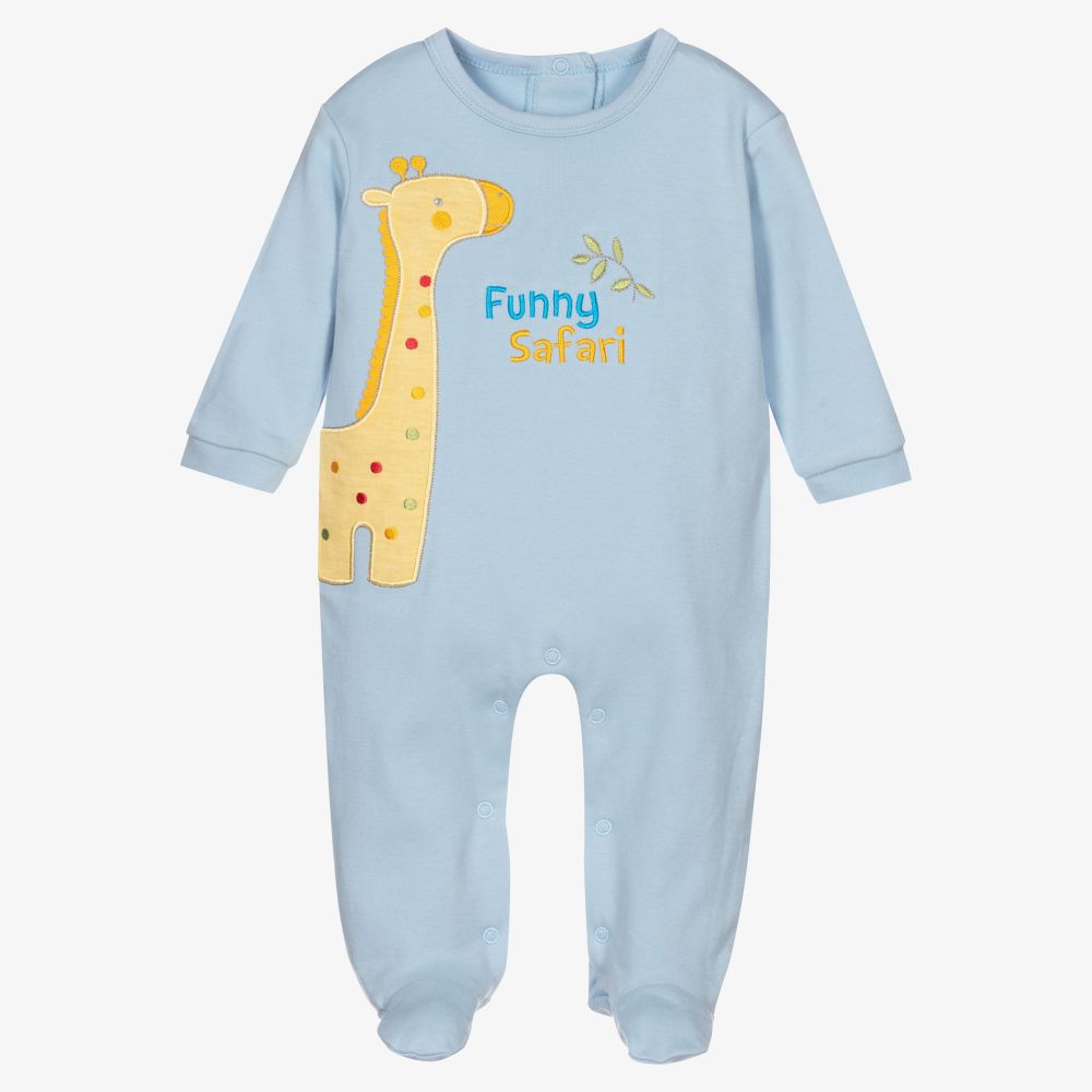 FS Baby - Blue Organic Cotton Babygrow | Childrensalon