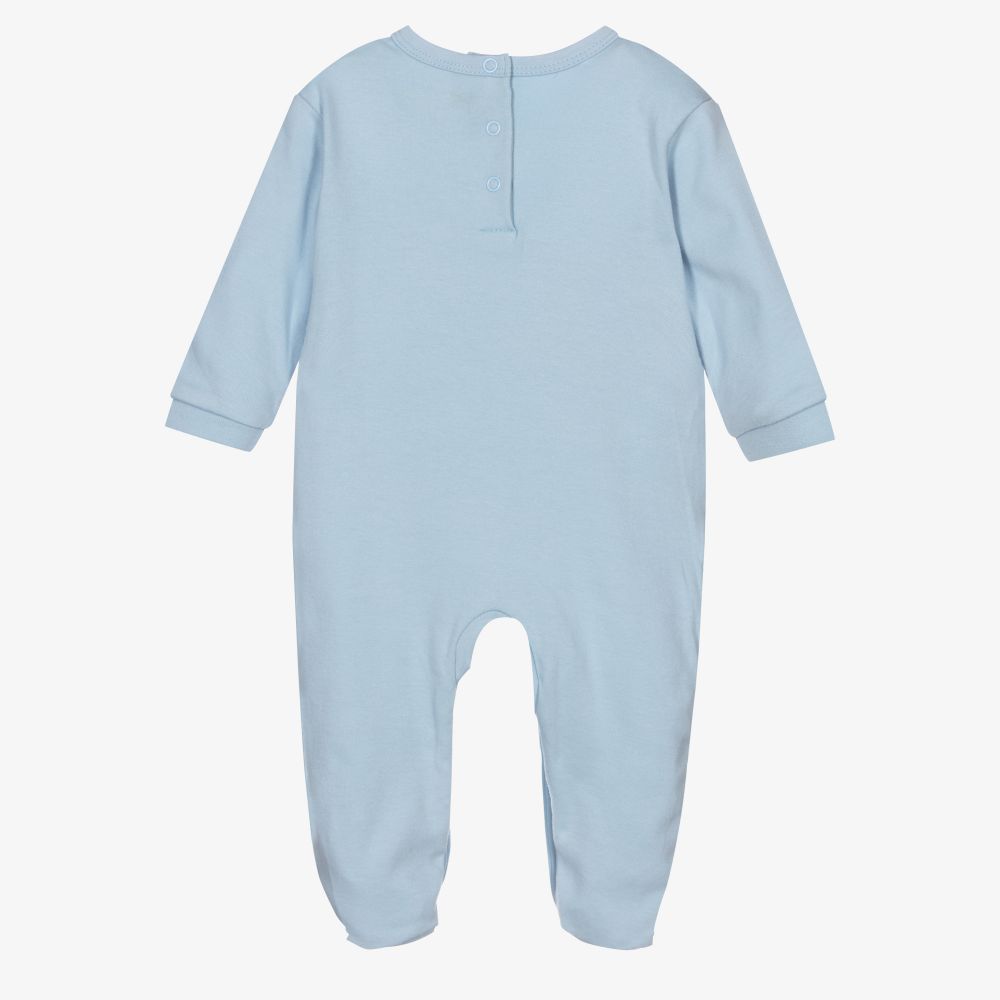 FS Baby-Blue Organic Cotton Babygrow | Childrensalon Outlet