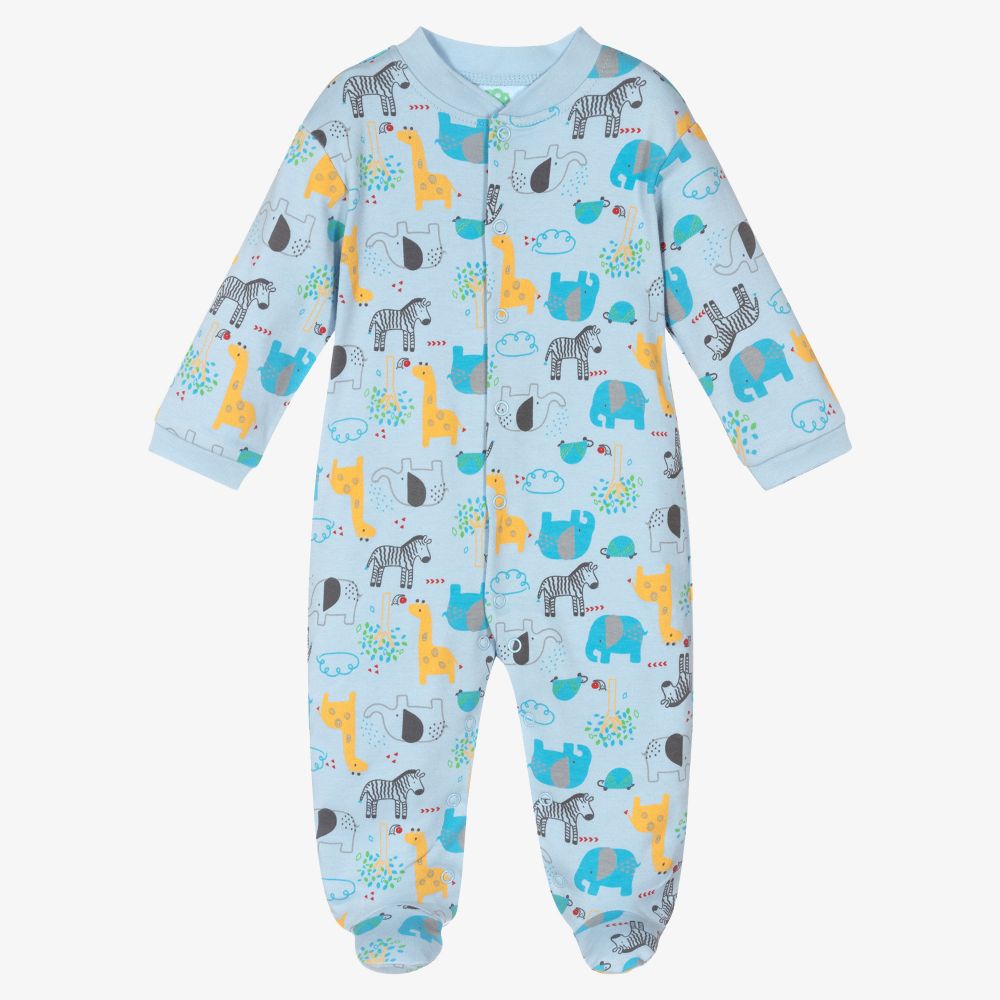 FS Baby - Blue Organic Cotton Babygrow | Childrensalon