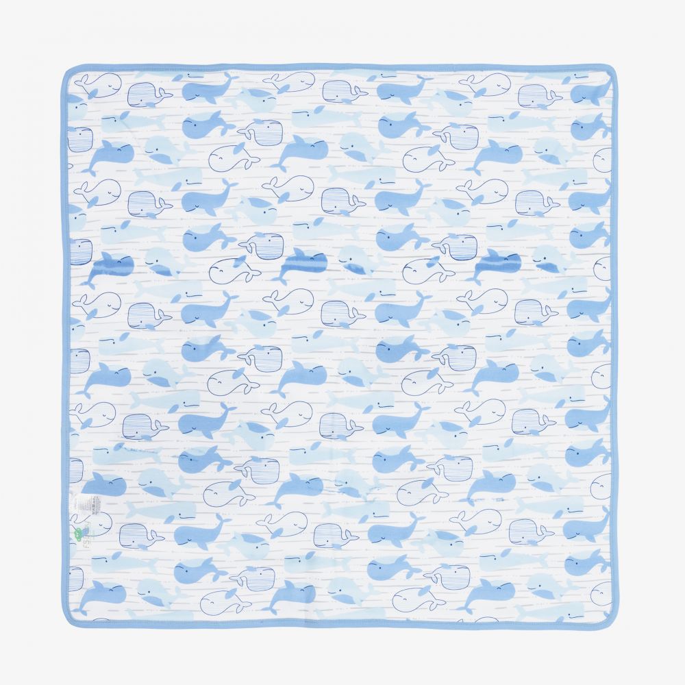 FS Baby-Blue Whale Blanket (80cm) | Childrensalon Outlet