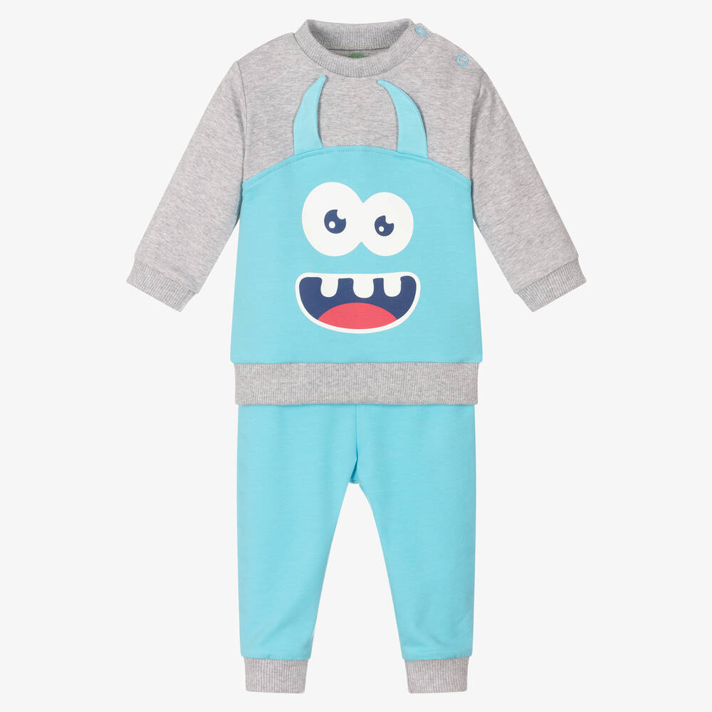 FS Baby - Boys Blue & Grey Tracksuit  | Childrensalon