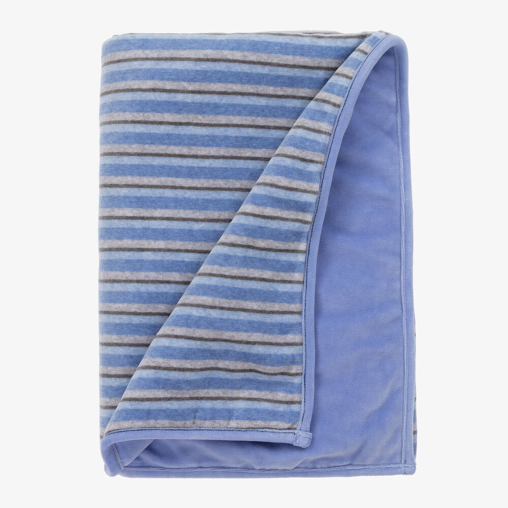 FS Baby-Boys Blue Padded Cotton Blanket (80cm) | Childrensalon Outlet