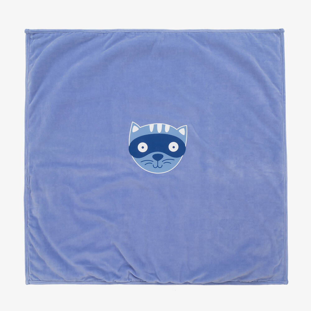 FS Baby - Boys Blue Padded Cotton Blanket (80cm) | Childrensalon
