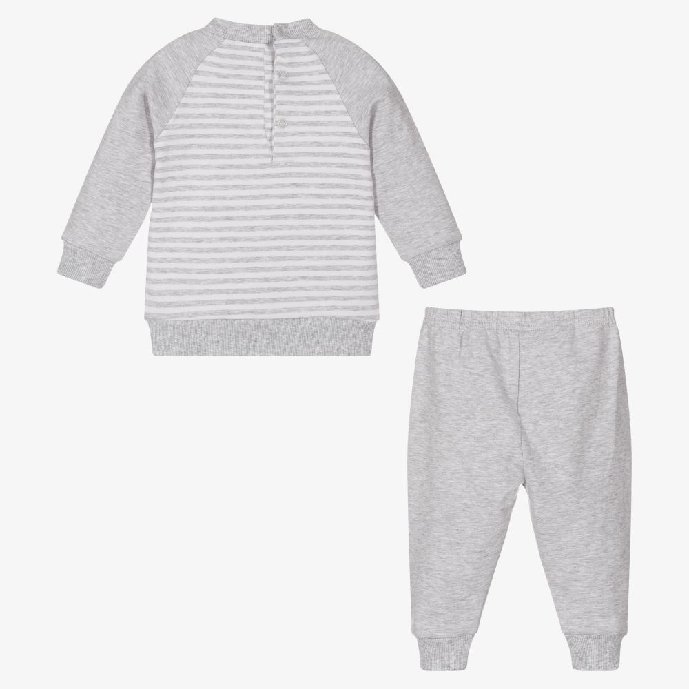 FS Baby-Boys Grey Cotton Tracksuit | Childrensalon Outlet