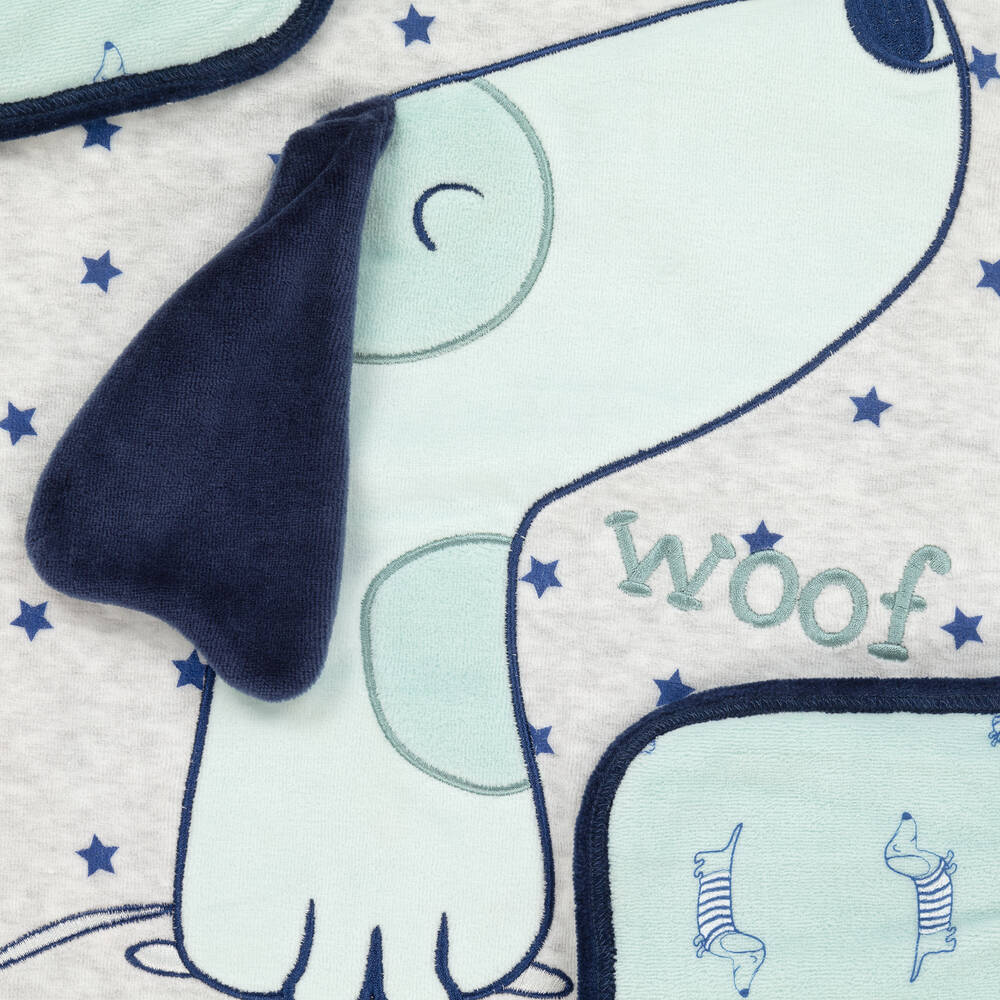 FS Baby-Boys Grey Padded Cotton Blanket (80cm) | Childrensalon Outlet