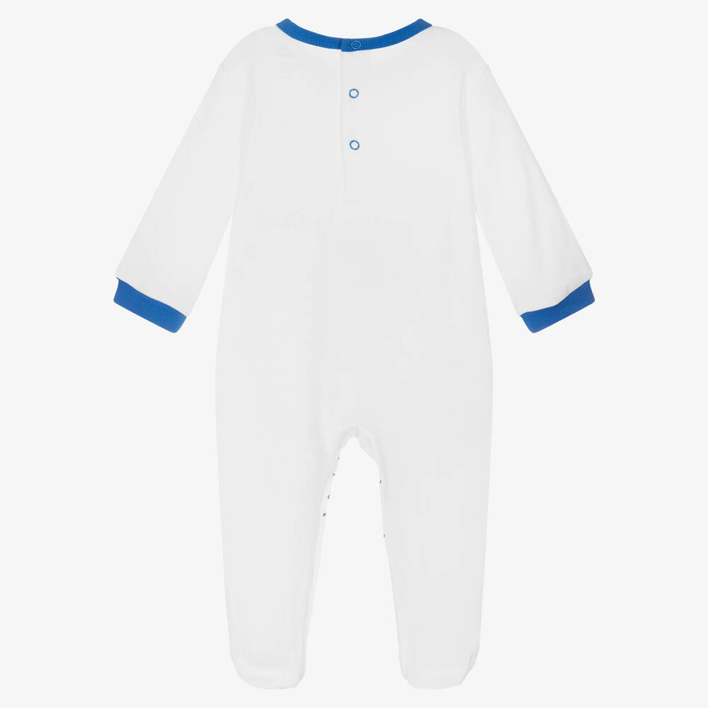 FS Baby-Boys White Cotton Babygrow | Childrensalon Outlet