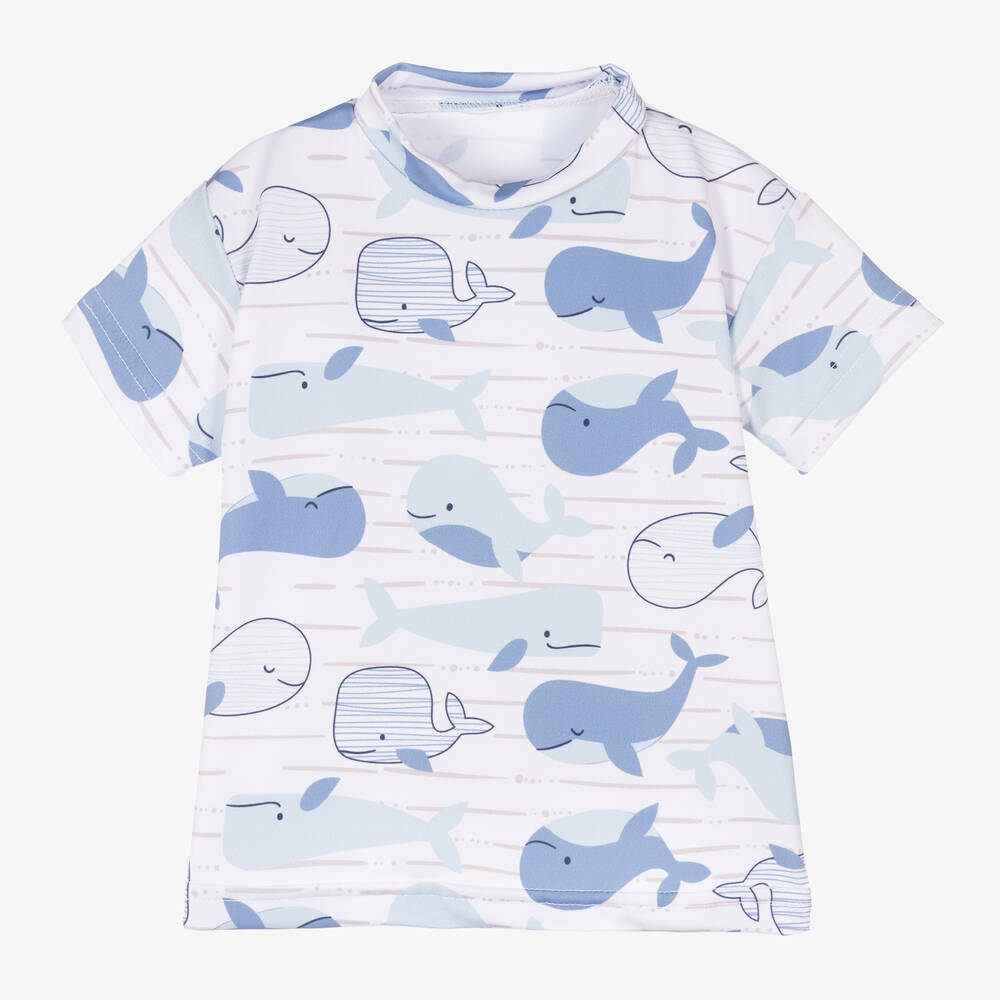 FS Baby - Boys White Rash Guard Top | Childrensalon