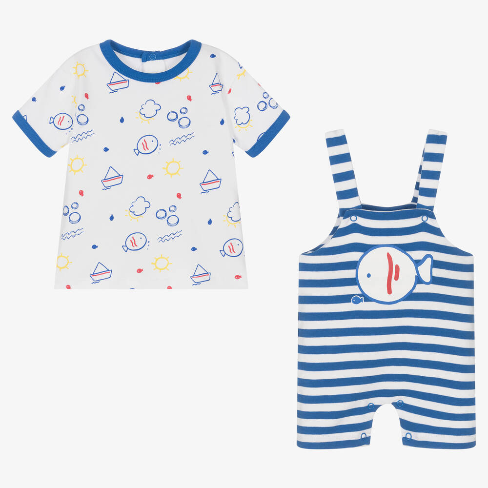 FS Baby-Cotton Baby Dungaree Set | Childrensalon Outlet