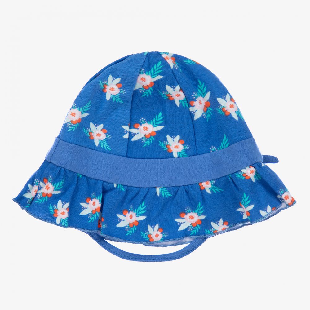 FS Baby-Girls Blue Organic Cotton Hat | Childrensalon Outlet