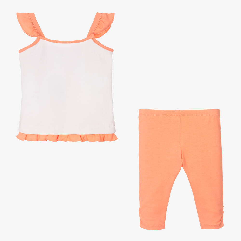 إف إس بيبي-Girls Orange Leggings Set | Childrensalon Outlet